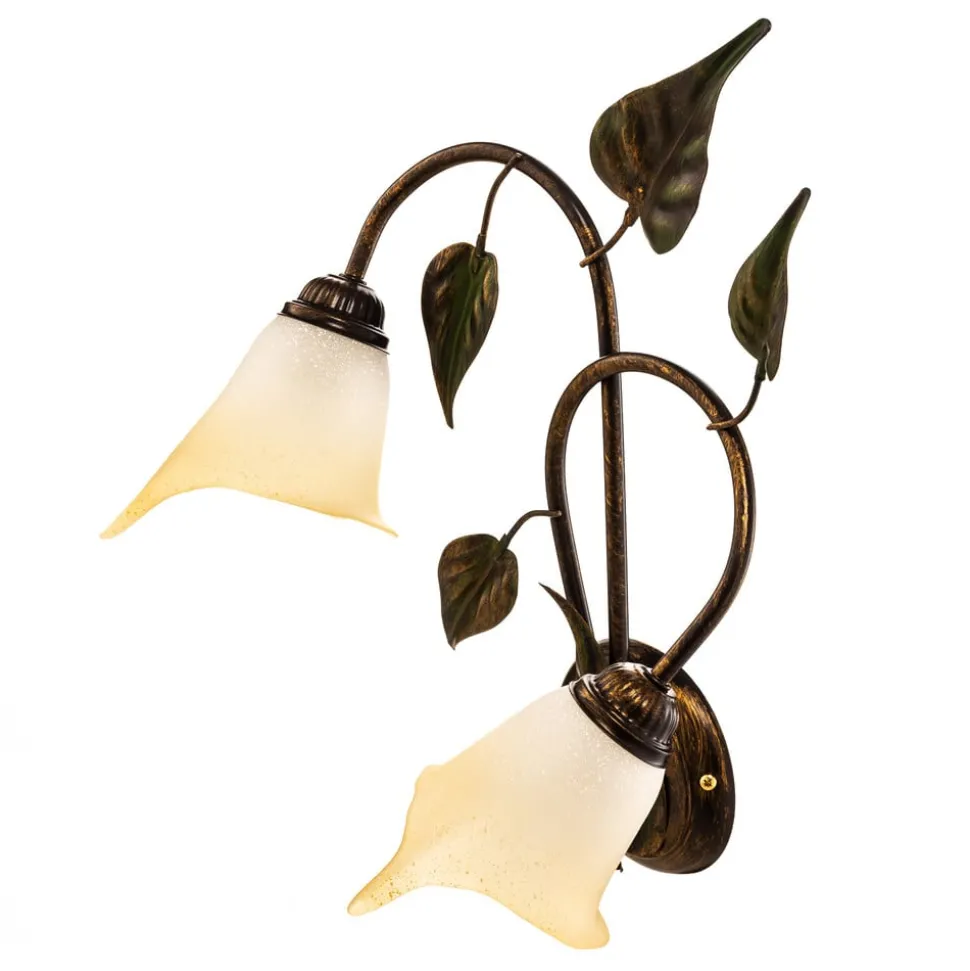 Wandlamp Miranda 2-lamps, brons