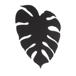 Wandlamp Monstera, bladvorm, 3 x G9, staal, zwart