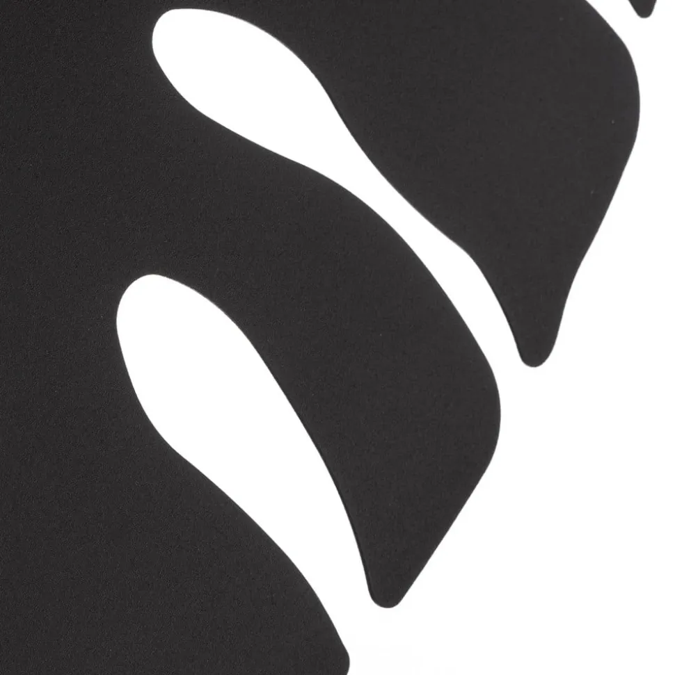 Wandlamp Monstera, bladvorm, 3 x G9, staal, zwart