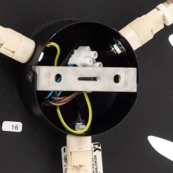 Wandlamp Monstera, bladvorm, 3 x G9, staal, zwart