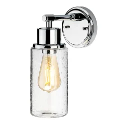 Wandlamp Morvah voor badkamers in gepolijst chroom