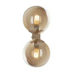 Wandlamp Neptun 2-lamps goud met glasbollen
