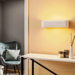 Wandlamp Noris up/down van wit keramiek