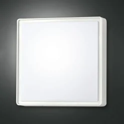 Wandlamp Oban, 30 cm x 30 cm, sensor, 2 x E27, wit, IP65