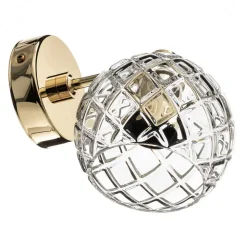 Wandlamp Odel met versierde glazen kap