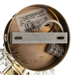 Wandlamp Odel met versierde glazen kap