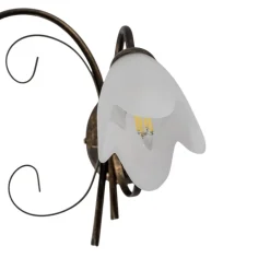 Wandlamp Odino, 2-lamps, bronskleurig, metaal, glas