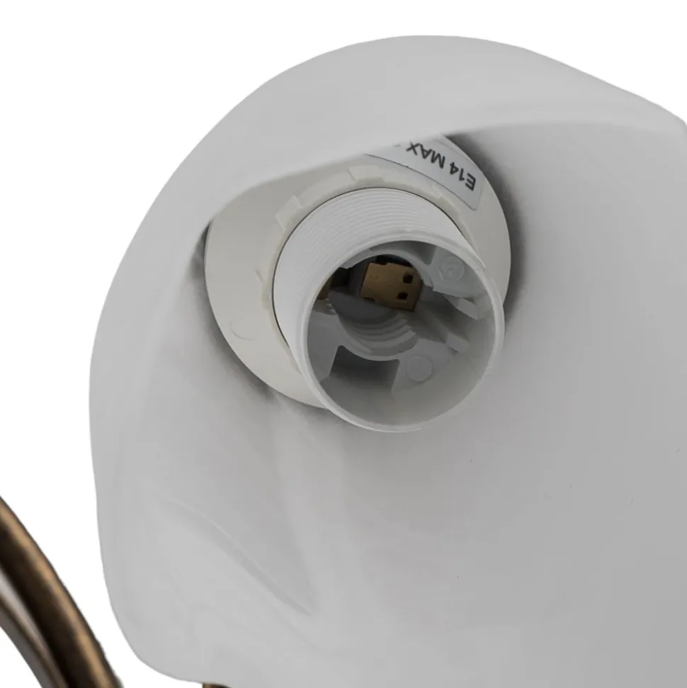 Wandlamp Odino, 2-lamps, bronskleurig, metaal, glas