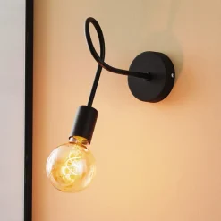 Wandlamp Oxford van metaal in zwart