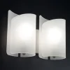Wandlamp Papiro, 2-lamps, gesatineerd