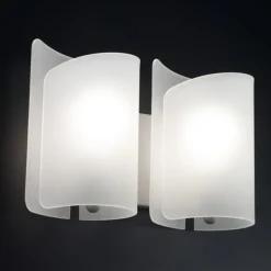 Wandlamp Papiro, 2-lamps, gesatineerd