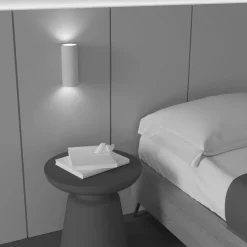 Wandlamp Parma van gips, 8x20 cm