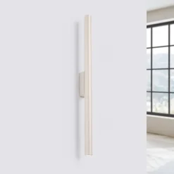 Wandlamp Pastelo, beige, hoogte 20 cm, staal, 2-lamps.