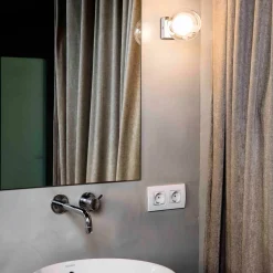 Wandlamp Perla, chroom