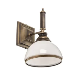 Wandlamp Petro, antiek met glazen kap