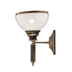 Wandlamp Petro, antiek met glazen kap