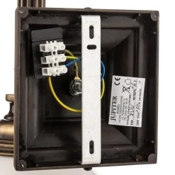 Wandlamp Petro, antiek met glazen kap