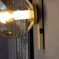 Wandlamp Pluto 1-lamp, goud