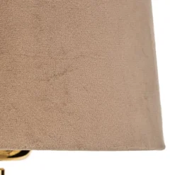 Wandlamp Polo, beige/messing donker