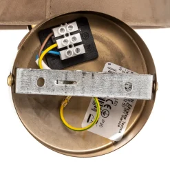 Wandlamp Polo, beige/messing donker