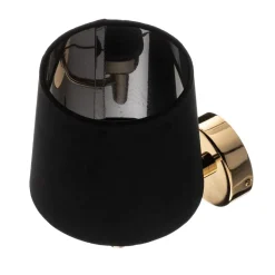 Wandlamp Polo, zwart/donker messing