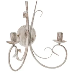 Wandlamp Pompei, 2-lamps, antiek wit