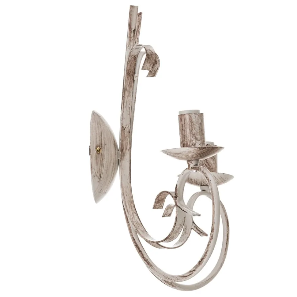 Wandlamp Pompei, 2-lamps, antiek wit