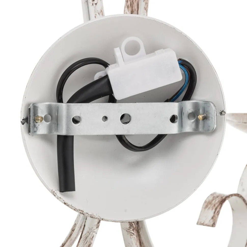 Wandlamp Pompei, 2-lamps, antiek wit