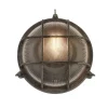 Wandlamp Porto, rond, zwart-zilver
