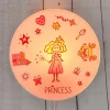 Wandlamp Princess met schakelaar en stekker