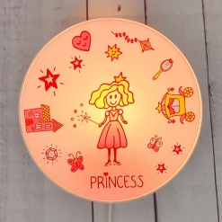 Wandlamp Princess met schakelaar en stekker