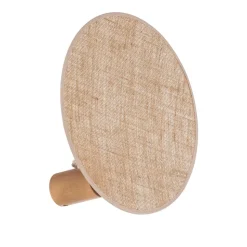 Wandlamp Puls, jute kap, natuurbruin, Ø 30 cm