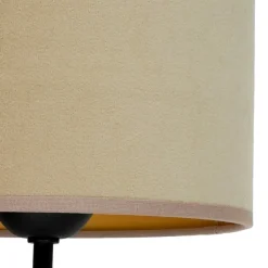 Wandlamp Roller, fluweel, zwart/beige, leeslampje