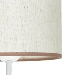 Wandlamp Roller, katoen ruw wit, wit, met leeslampje