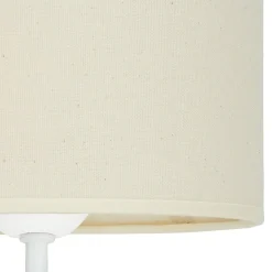 Wandlamp roller, stof, wit/beige, leeslampje