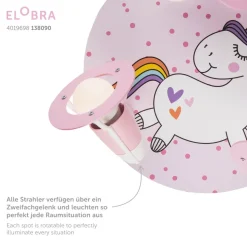 Wandlamp Rondell Eenhoorn Babsy 3-lamps