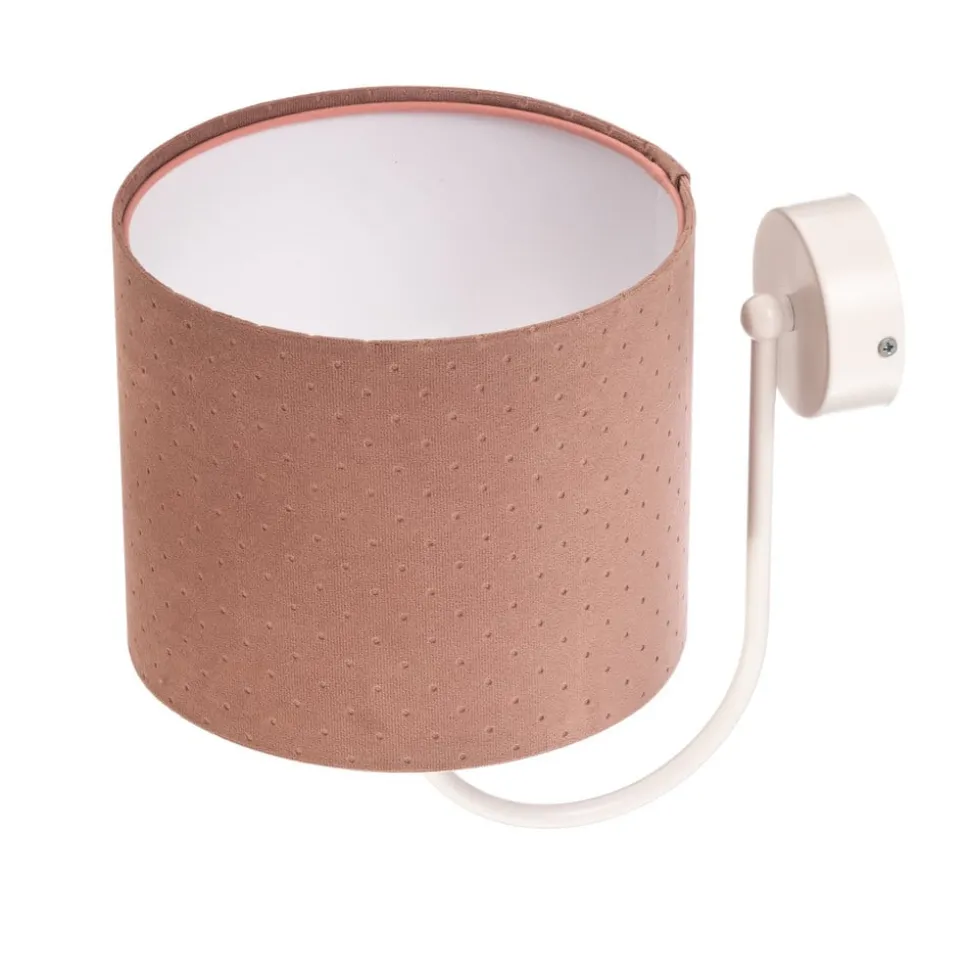 Wandlamp Rosabelle met textiel kap, roze