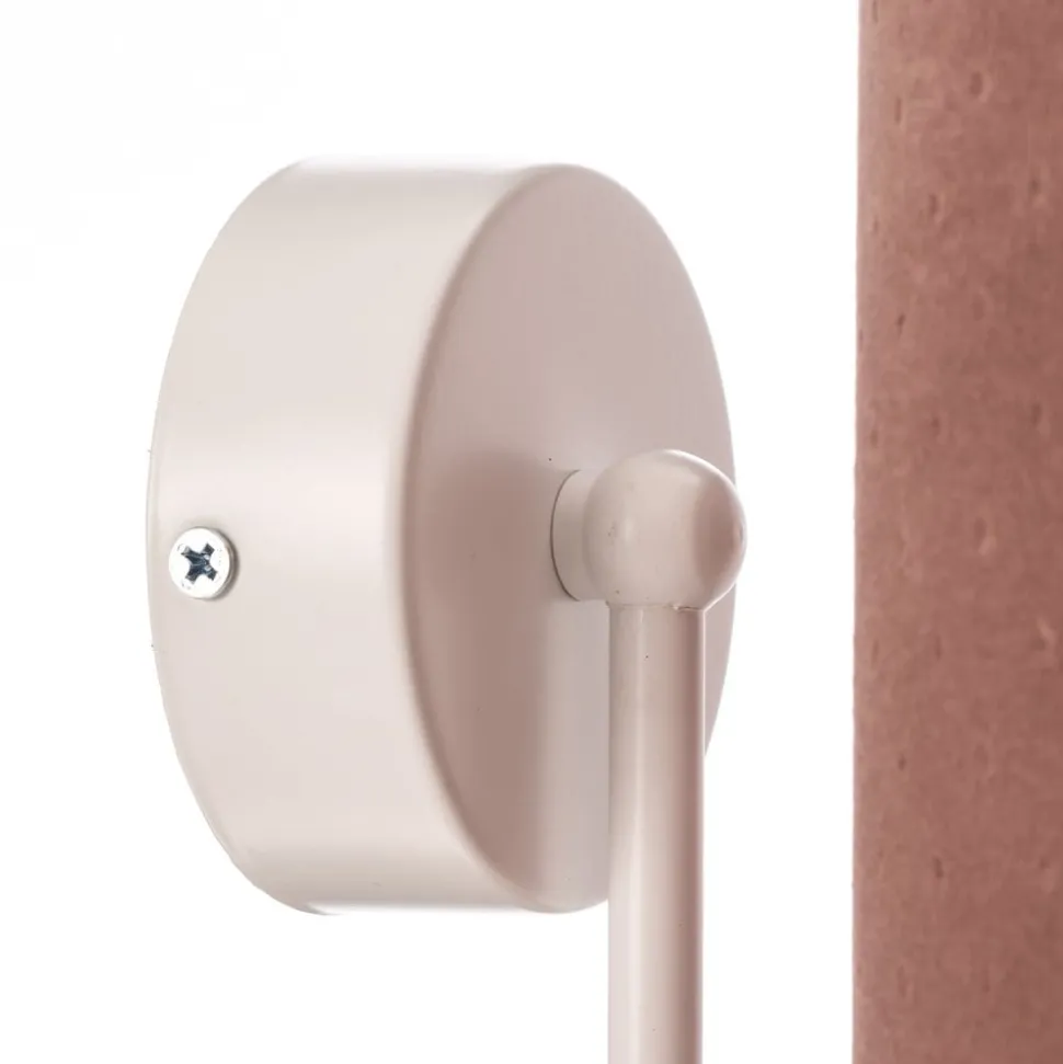 Wandlamp Rosabelle met textiel kap, roze