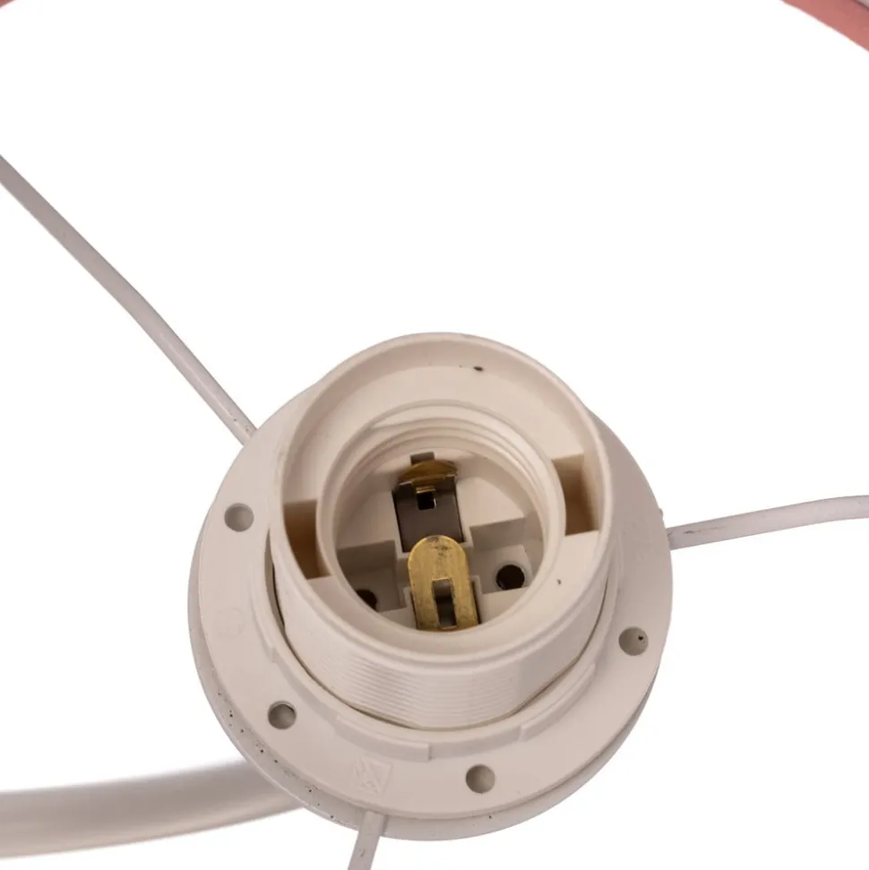 Wandlamp Rosabelle met textiel kap, roze