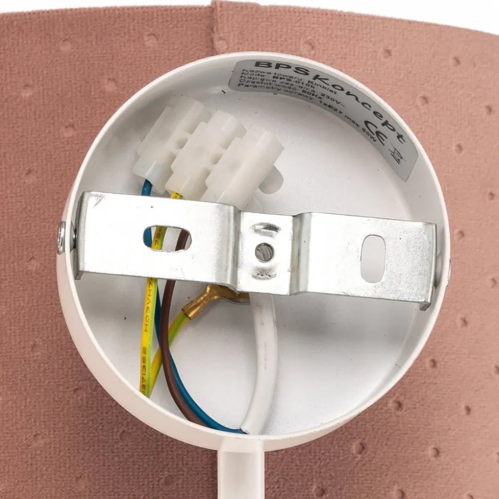 Wandlamp Rosabelle met textiel kap, roze