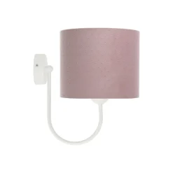 Wandlamp Rosabelle met textiel kap, roze