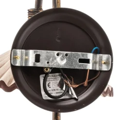 Wandlamp Rosina, brons met roze keramische kap