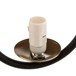 Wandlamp Samba, opaalglas/zwart 1-lamp