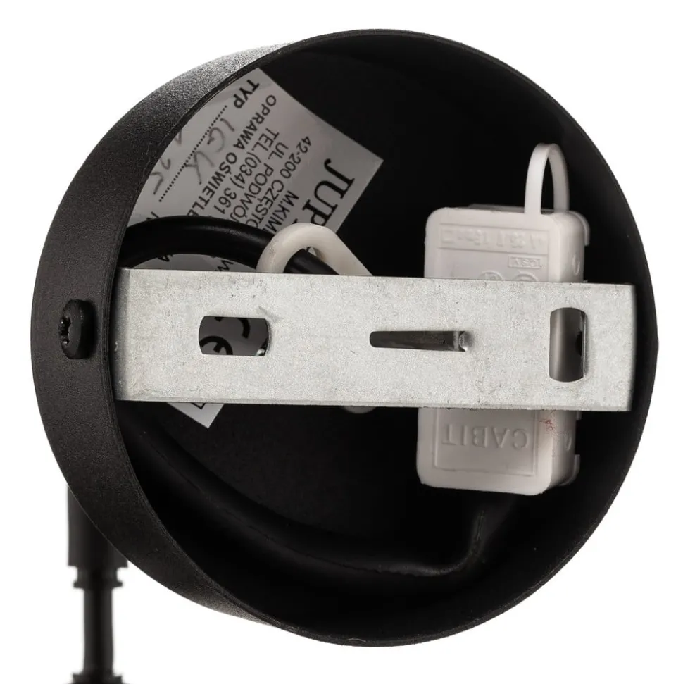 Wandlamp Samba, opaalglas/zwart 1-lamp