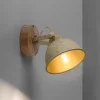 Wandlamp Samia 1-lamp mangohout beige structuur