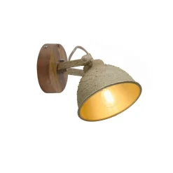 Wandlamp Samia 1-lamp mangohout beige structuur