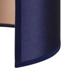 Wandlamp Satin van Atlas, donkerblauw/goud