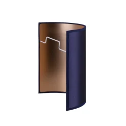 Wandlamp Satin van Atlas, donkerblauw/goud