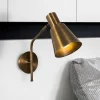 Wandlamp Sivani MR-663, goud antiek, metaal, Ø 15 cm