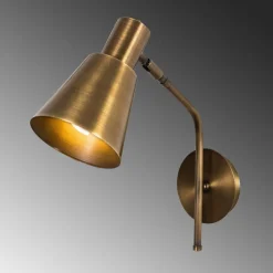Wandlamp Sivani MR-663, goud antiek, metaal, Ø 15 cm
